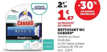 Hyper U Nettoyant WC Canard offre