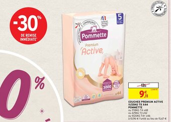 Intermarché Couches Premium Active 11/25KG T5 X44 Pommette offre