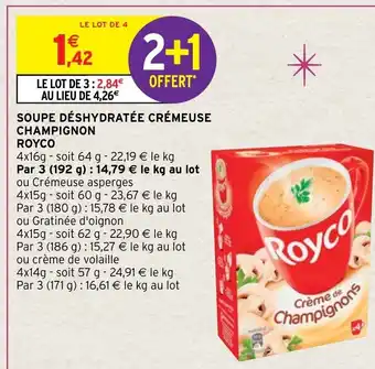Intermarché Soupe Déshydratée Crémeuse Champignon Royco offre