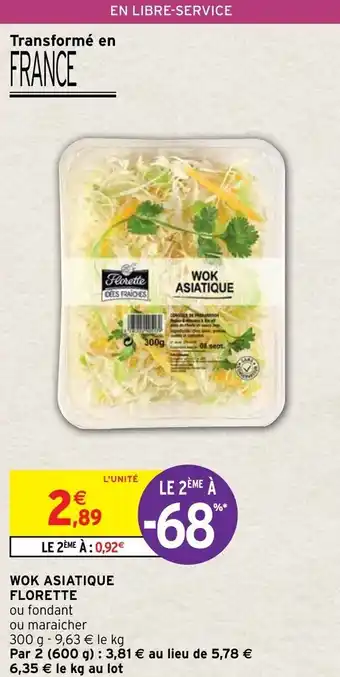 Intermarché Wok Asiatique Florette offre
