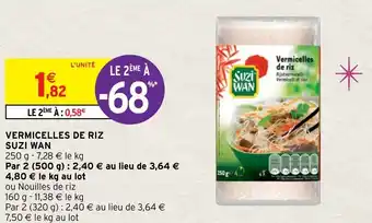 Intermarché Vermicelles de Riz Suzi Wan offre