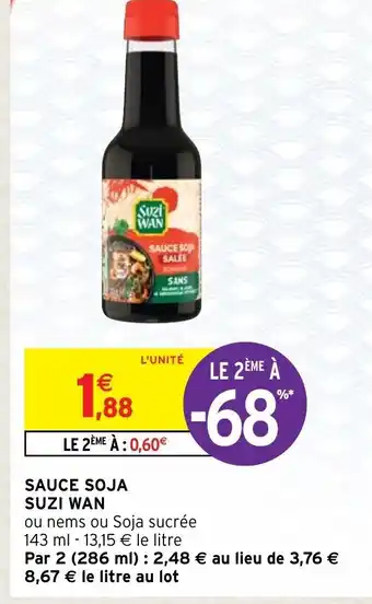 Intermarché Sauce Soja Suzi Wan offre