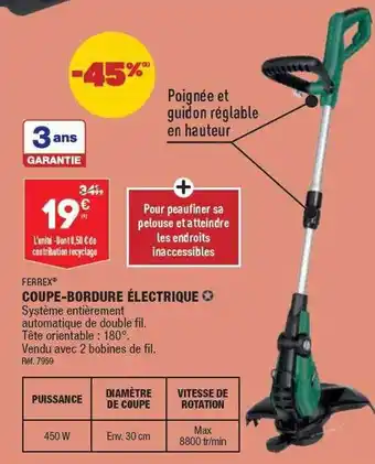 ALDI Coupe-bordure électrique ferrex offre