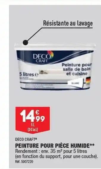 ALDI Peinture pour pièce humide deco craft offre
