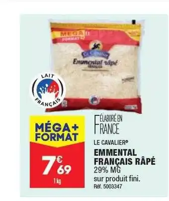 ALDI Emmental français râpé offre