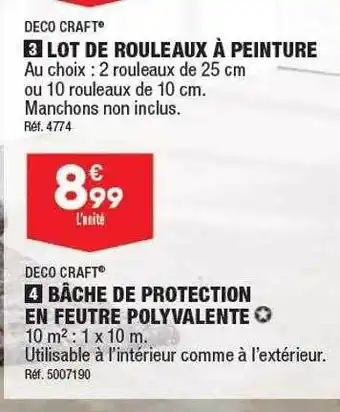 ALDI Bâche de protection en feutre polyvalente deco craft offre
