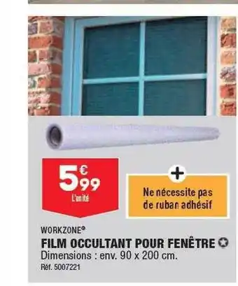 ALDI Film occultant pour fenêtre workzone offre