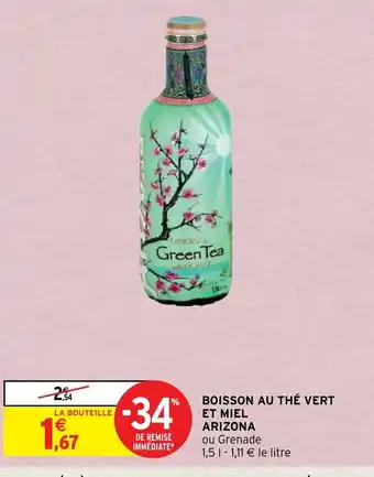 Intermarché Boisson au Thé Vert et Miel Arizona offre
