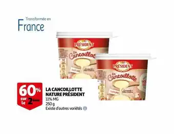 Auchan La cancoillotte nature président offre