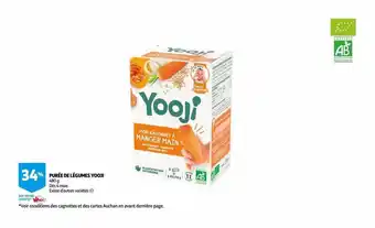 Auchan Purée de légmes yooji offre