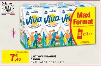 Intermarché Lait Viva Vitaminé Candia offre