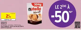 Intermarché Biscuits Nutella offre