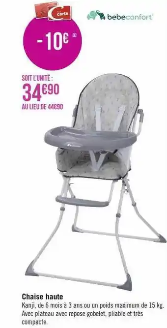 Chaise haute bebeconfort