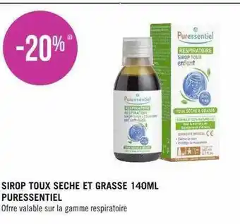 Géant Casino Sirop toux sèche et grasse 140 ml puressentiel offre