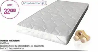 Géant Casino Matelas naturaform roudoudou offre
