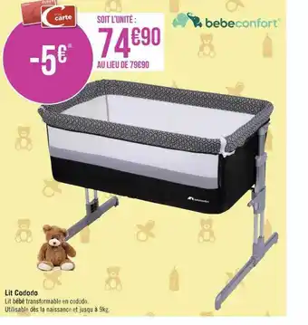 Géant Casino Lit cododo bebeconfort offre
