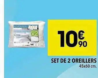 Supeco Set de 2 oreillers offre