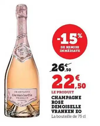 Champagne rose demoiselle vranken eo