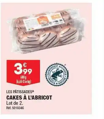 ALDI Cakes à l'abricot les pâtissades offre