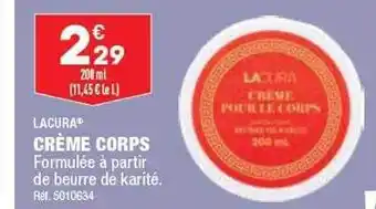 ALDI Crème corps lacura offre