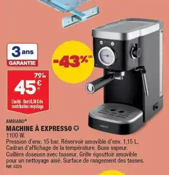 ALDI Machine à expresso ambiano offre