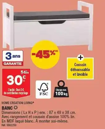 ALDI Banc home creation living offre