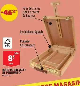 ALDI Boîte de chevalet de peinture offre