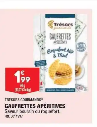 ALDI Gaufrettes apéritives trésors gourmands offre