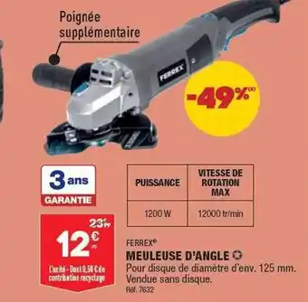 ALDI Meuleuse d'angle ferrex offre