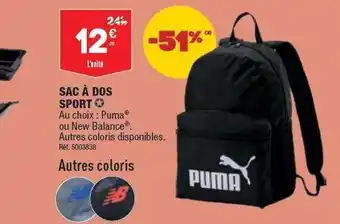 ALDI Sac à dos sport puma offre