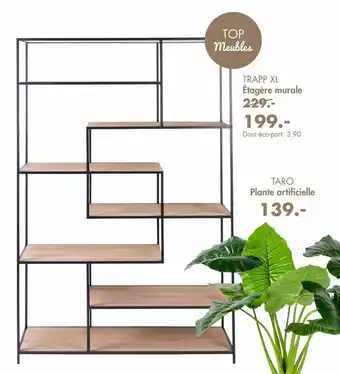 Étagère murale trapp xl, plante artificielle