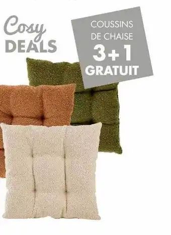 Casa Coussins de chaise 3 + 1 gratuit offre