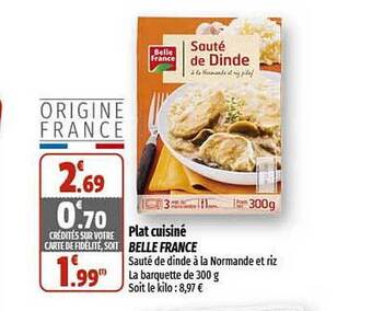 Coccimarket Plat cuisiné belle france offre