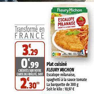 Coccimarket Plat cuisiné fleury michon offre