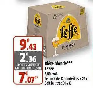 Bière blonde leffe