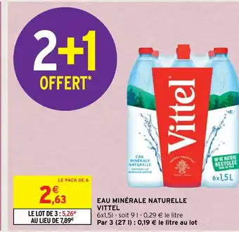 Intermarché Eau Minérale Naturelle Vittel offre