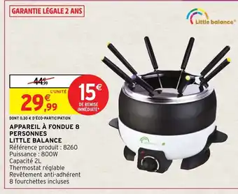 Appareil a Fondue 8 Personnes Little Balance
