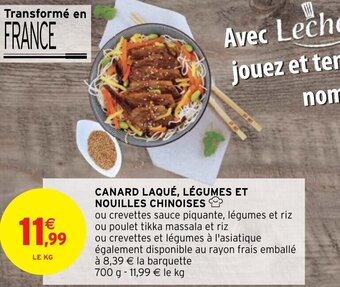 Intermarché Hyper Canard Laqué, Légumes et Nouilles Chinoises offre