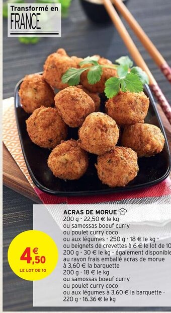 Intermarché Hyper Acras de Morue offre