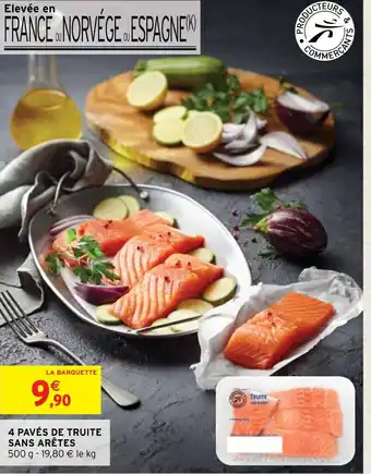Intermarché Hyper 4 Pavés de Truite Sans Arêtes offre