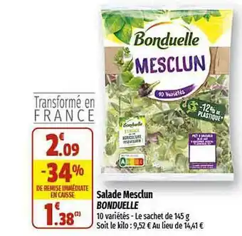 Coccimarket Salade mesclun bonduelle offre