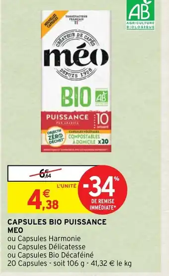 Intermarché Hyper Capsules Bio Puissance Meo offre