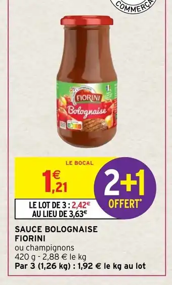 Intermarché Hyper Sauce Bolognaise Fiorini offre