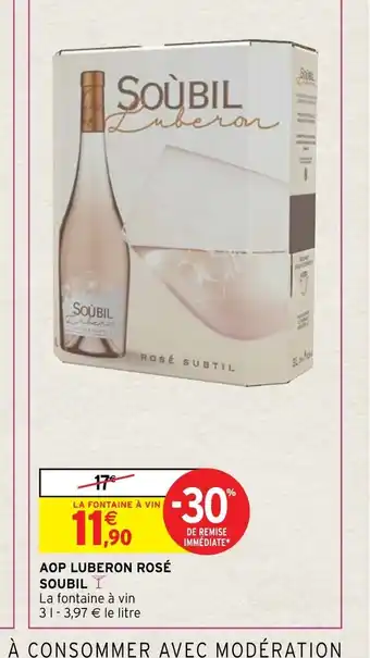 Intermarché Hyper AOP Luberon Rose Soubil offre