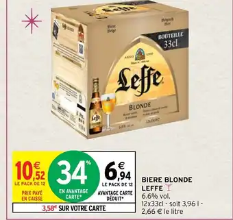 Intermarché Hyper Bière Blonde Leffe offre