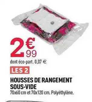 Centrakor Housses de rangement sous-vide offre