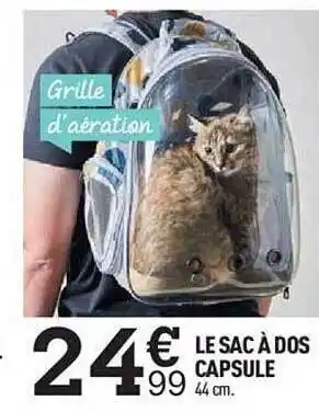 Centrakor Le sac à dos capsule offre