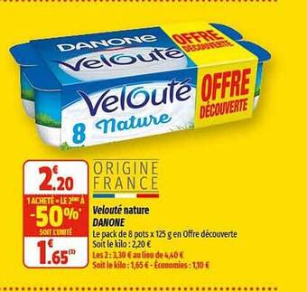 Coccinelle Express Velouté nature danone offre