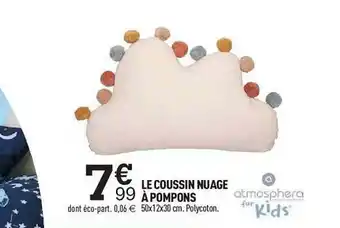 Centrakor Le coussin nuage à pompons offre