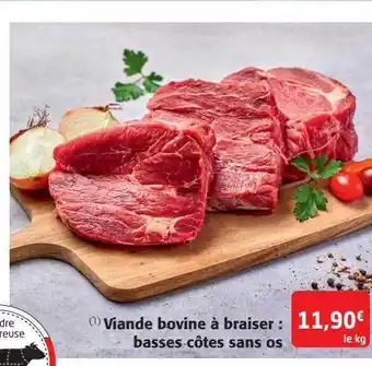 Colruyt Viande bovine à braiser : basses côtes sans os offre